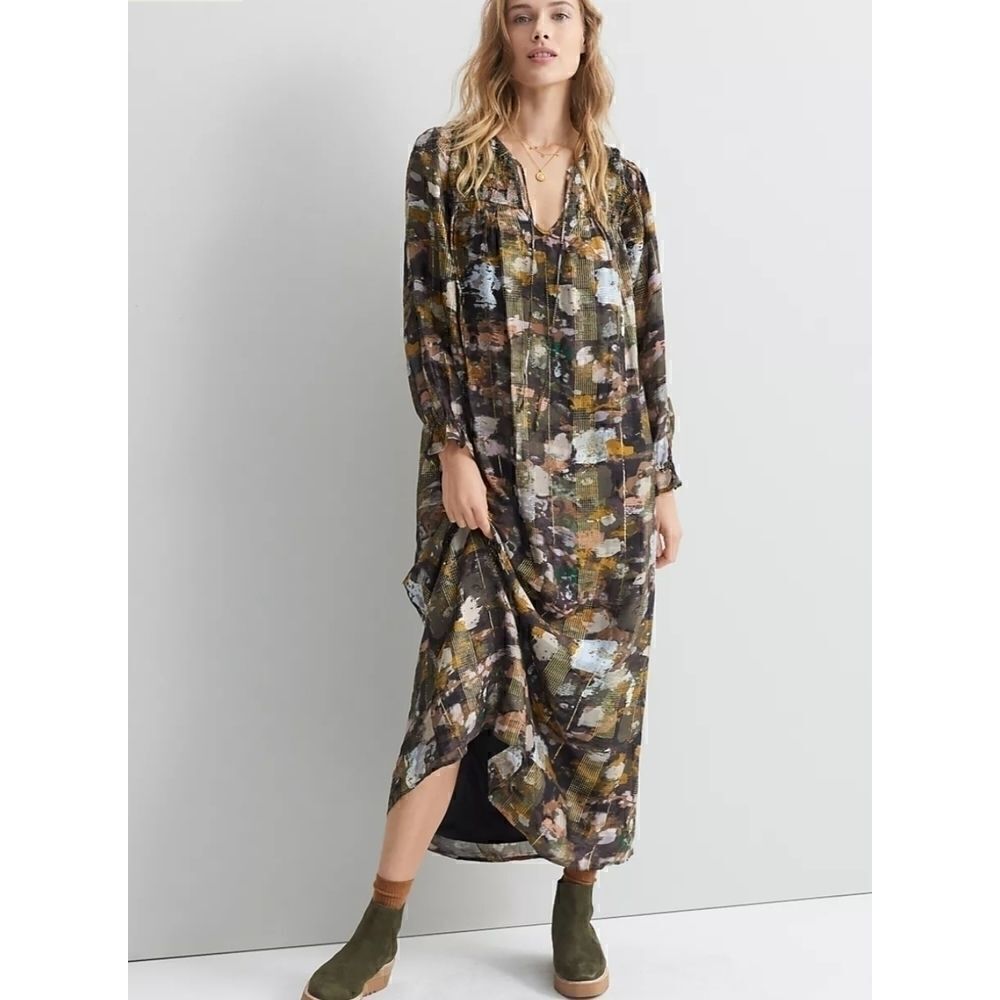 Anthropologie Blair Shimmer Maxi Dress